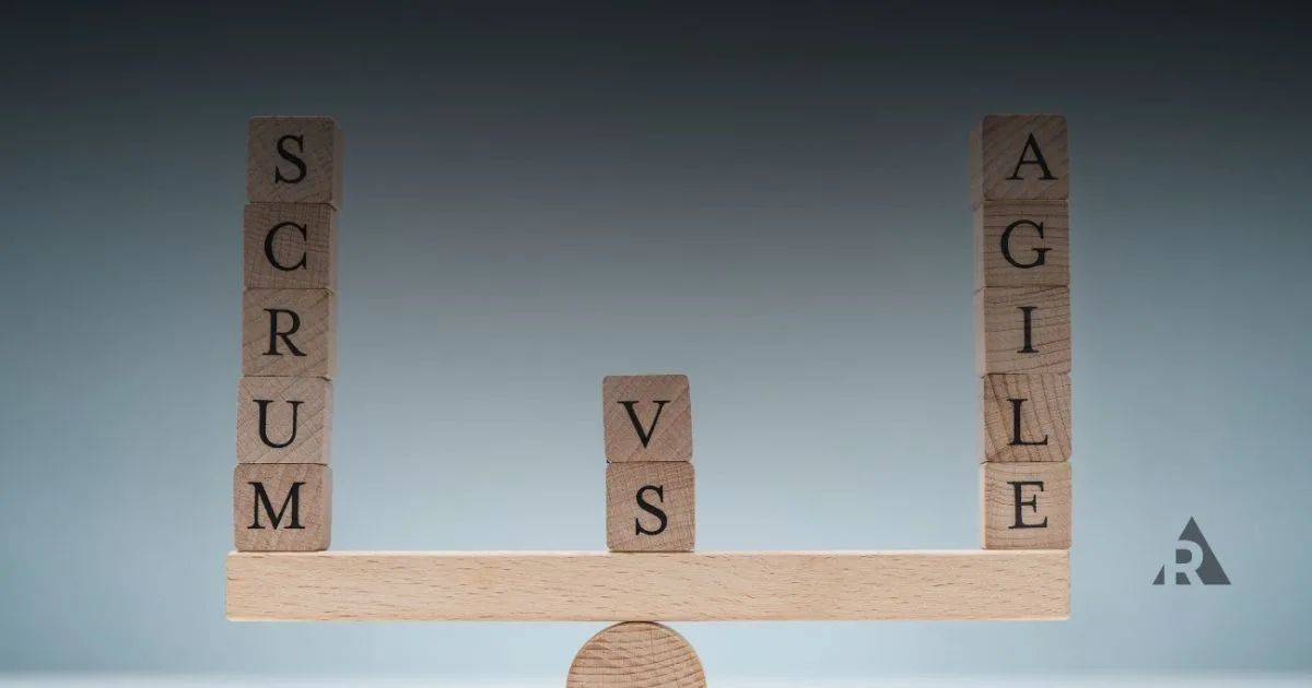 blocks that say agile vs scrum