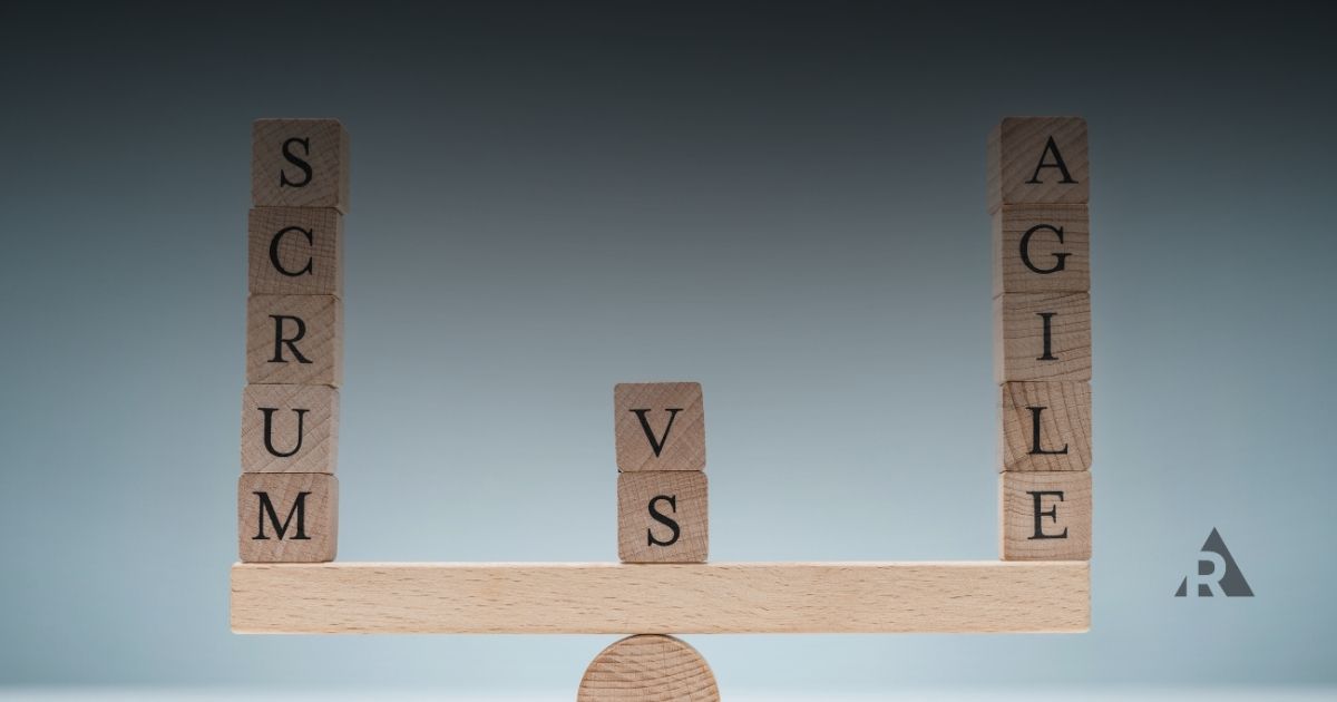 blocks that say agile vs scrum