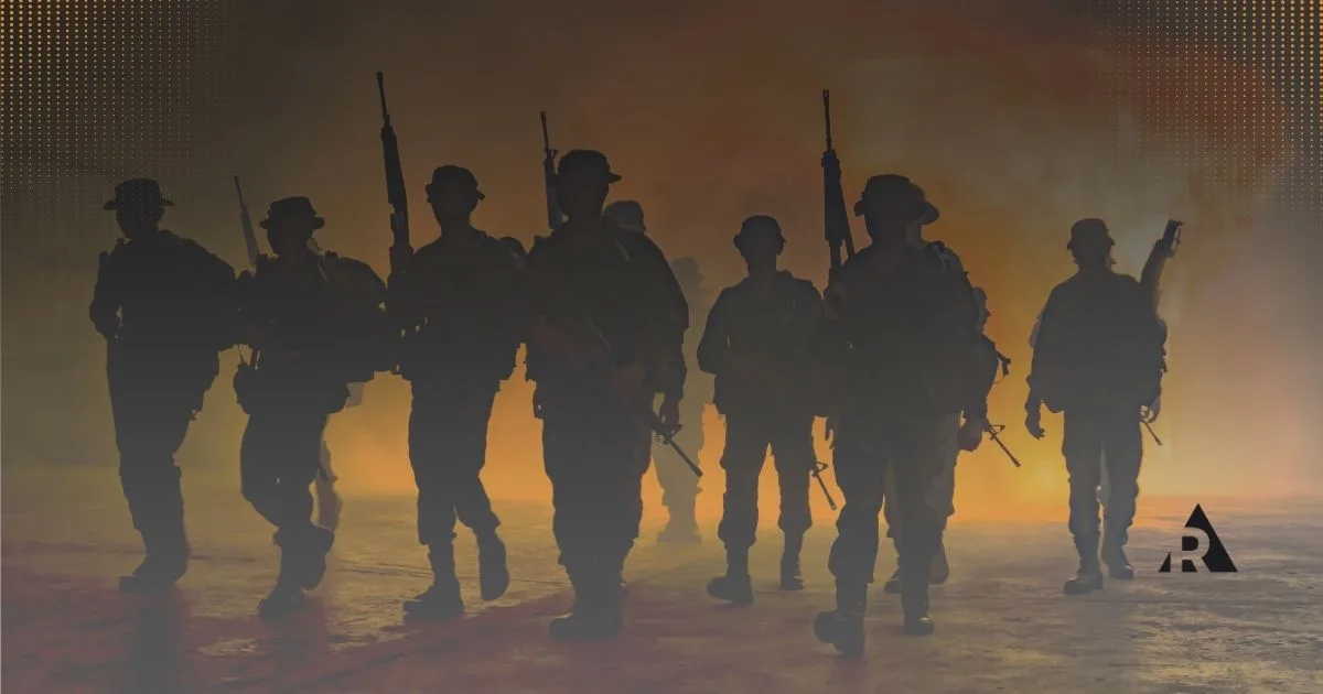 Soldiers walking