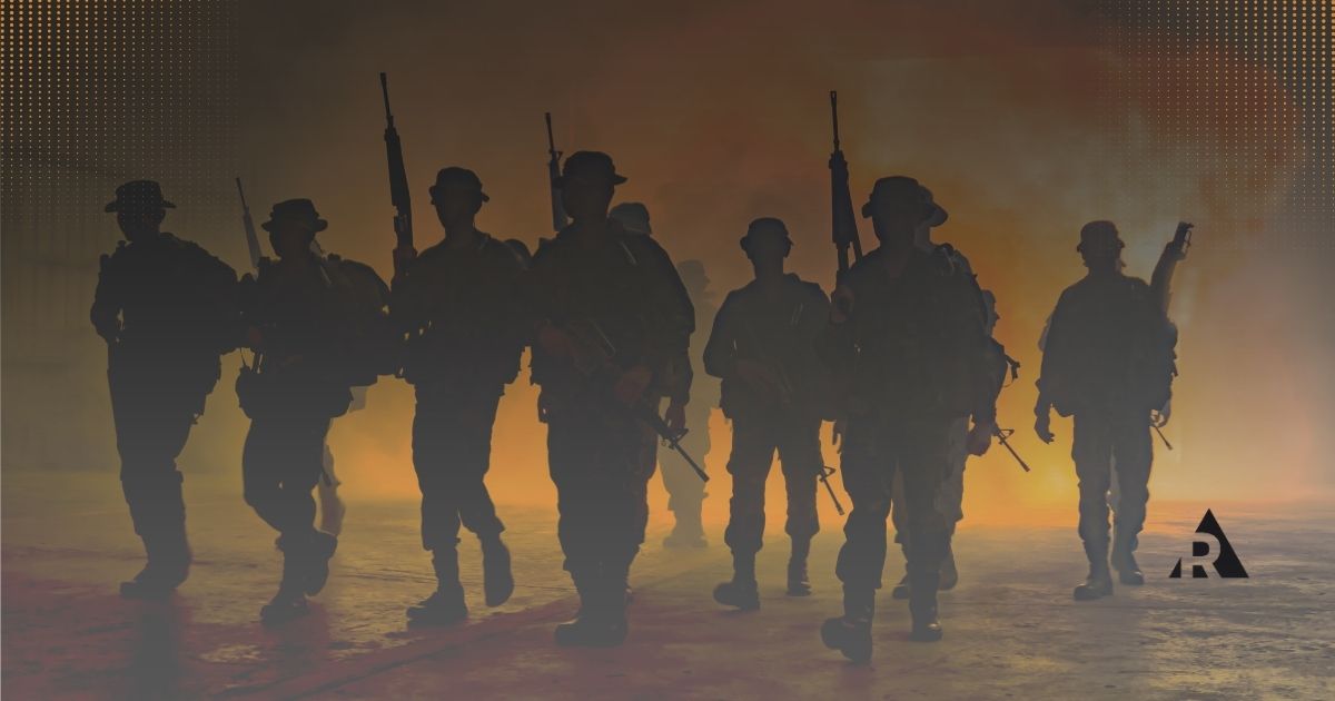 Soldiers walking