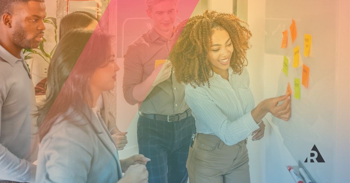 team working in an office