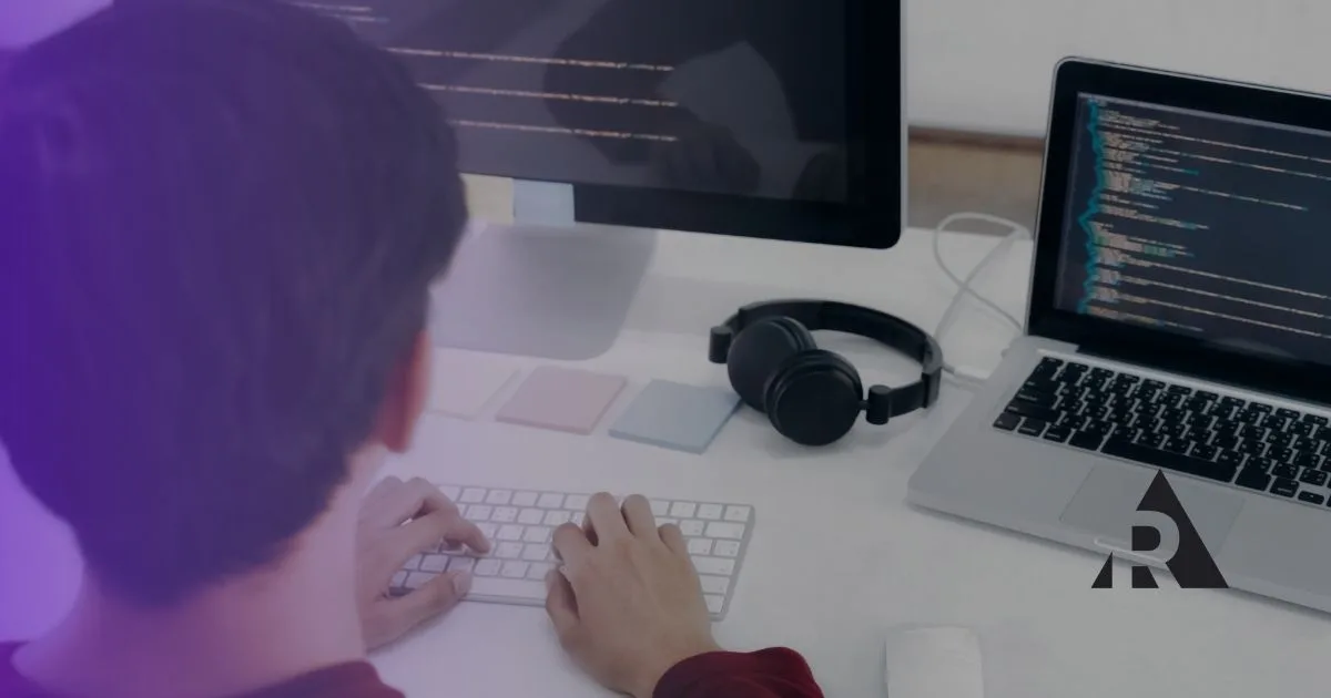 man coding