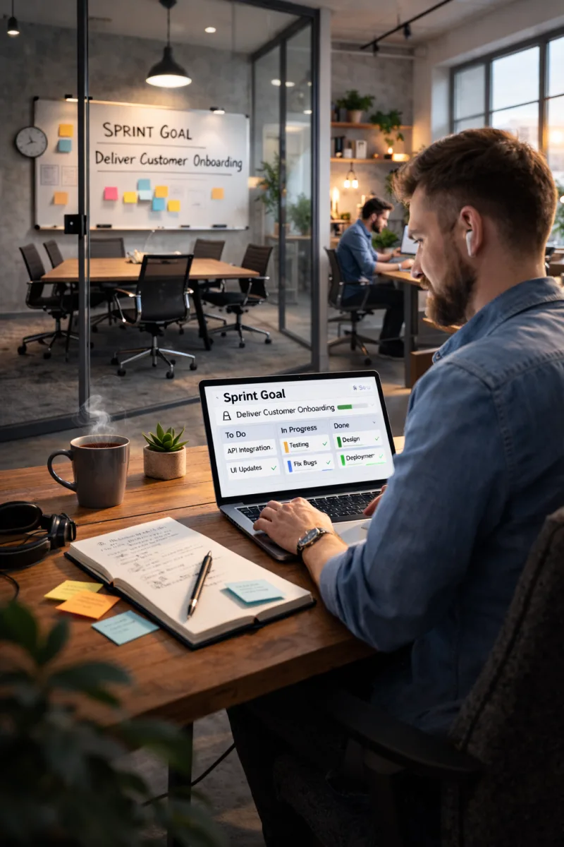 Async Scrum Teams Make Visible