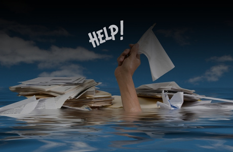 drowning in work