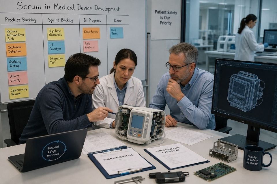 Scrum in medical device development with a hardware prototype